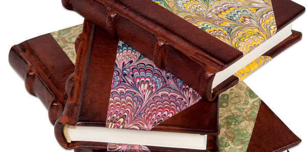 Half leather bound journals.